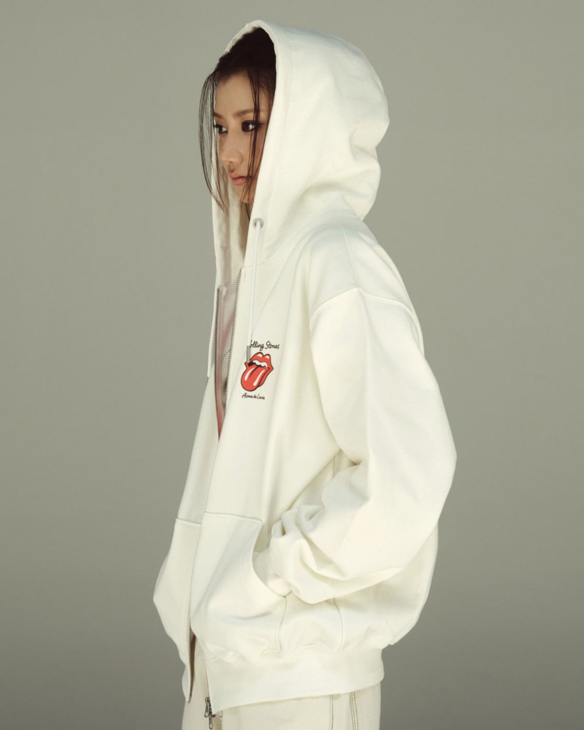 아크메드라비(ACME DE LA VIE) ROLLING STONES DOODLE STAR HOODIE ZIP UP