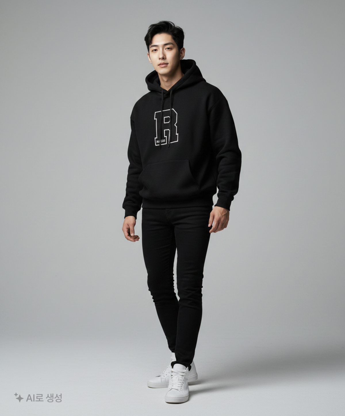 테이크이지(TAKEASY) 헤비후리스 R 로고 오버후드(모카그레이) XL