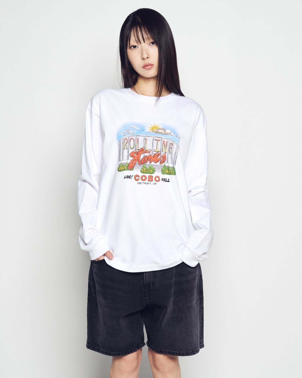 아크메드라비(ACME DE LA VIE) ROLLING STONES TOUR LONG SLEEVE T-SHIRT