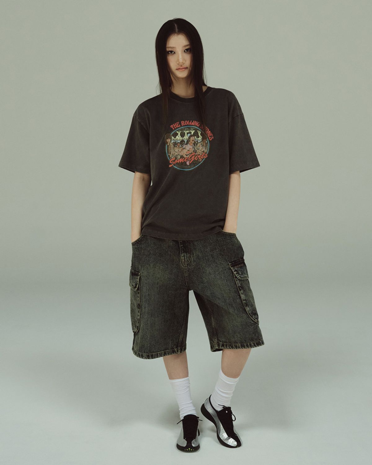 아크메드라비(ACME DE LA VIE) ROLLING STONES BAND ARCHIVE PIGMENT SHORT SLEEVE T-SHIRT