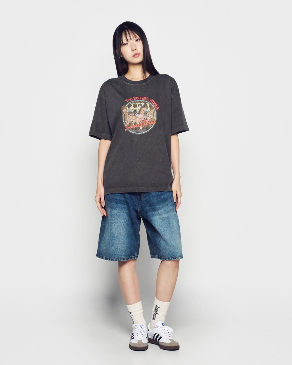 아크메드라비(ACME DE LA VIE) ROLLING STONES BAND ARCHIVE PIGMENT SHORT SLEEVE T-SHIRT