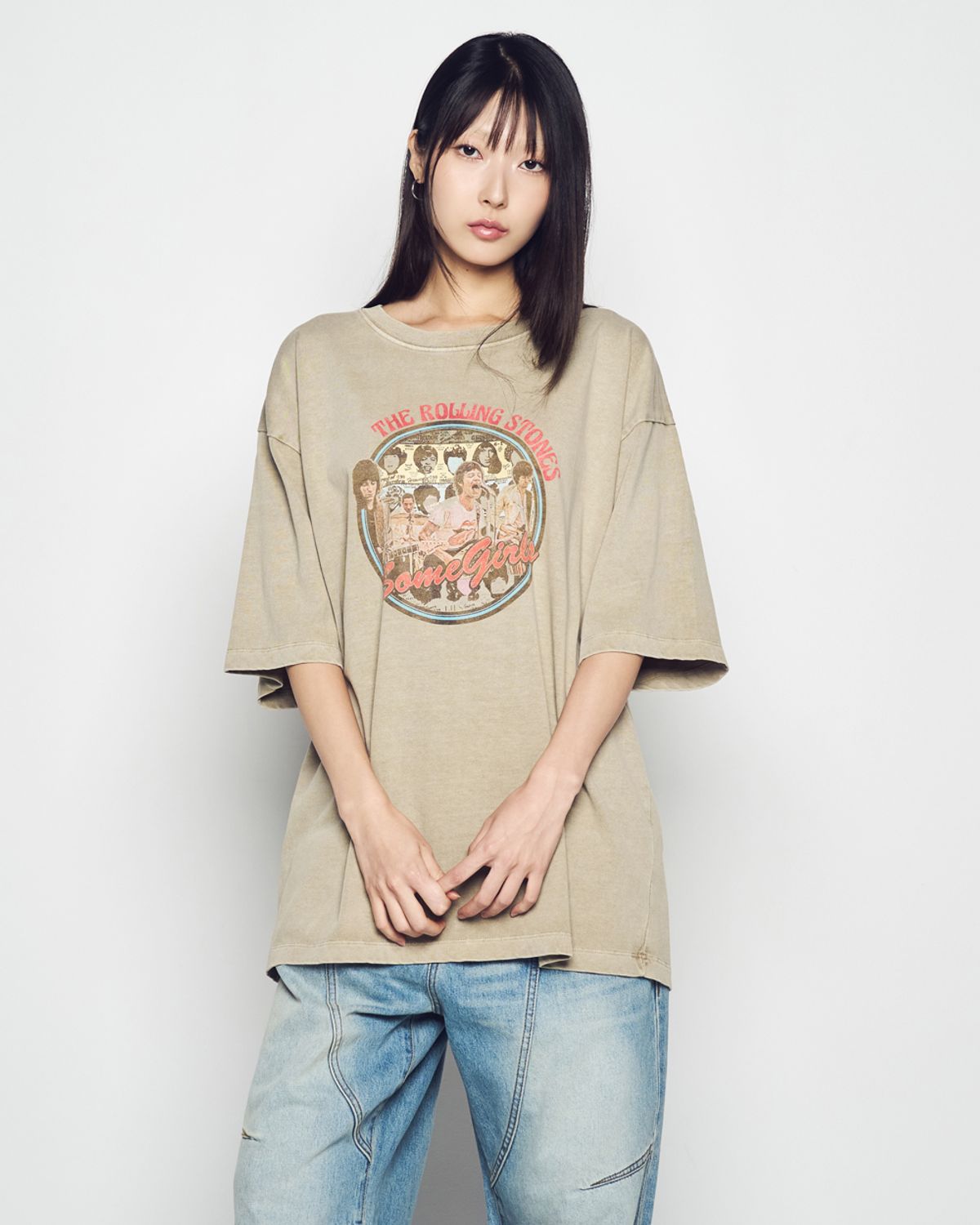 아크메드라비(ACME DE LA VIE) ROLLING STONES BAND ARCHIVE PIGMENT SHORT SLEEVE T-SHIRT