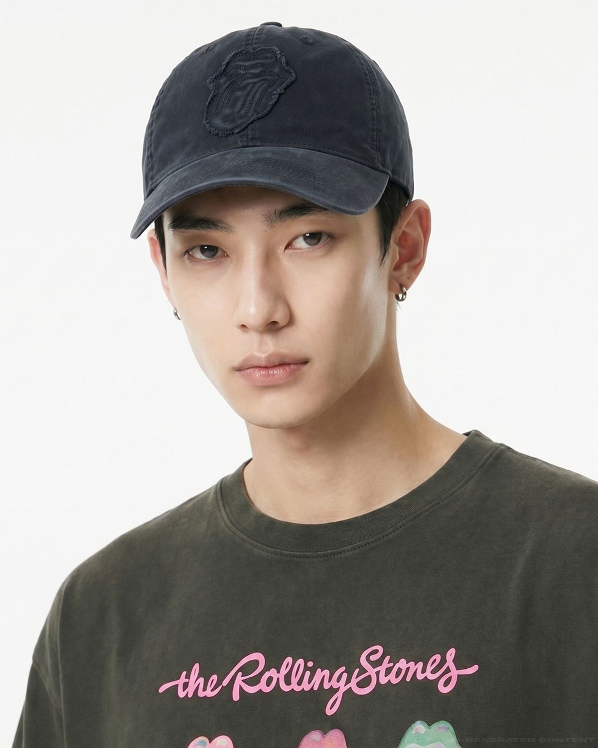 아크메드라비(ACME DE LA VIE) ROLLING STONES APPLIQUE BALL CAP