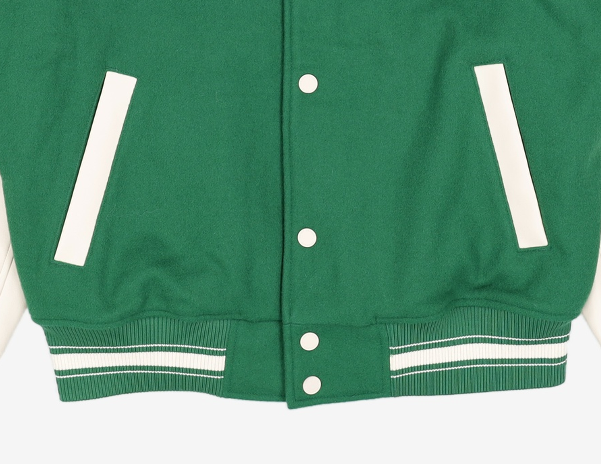 엠엘비(MLB) 베이직 미디움 로고 울 바시티자켓 NY (Mg.Green) M