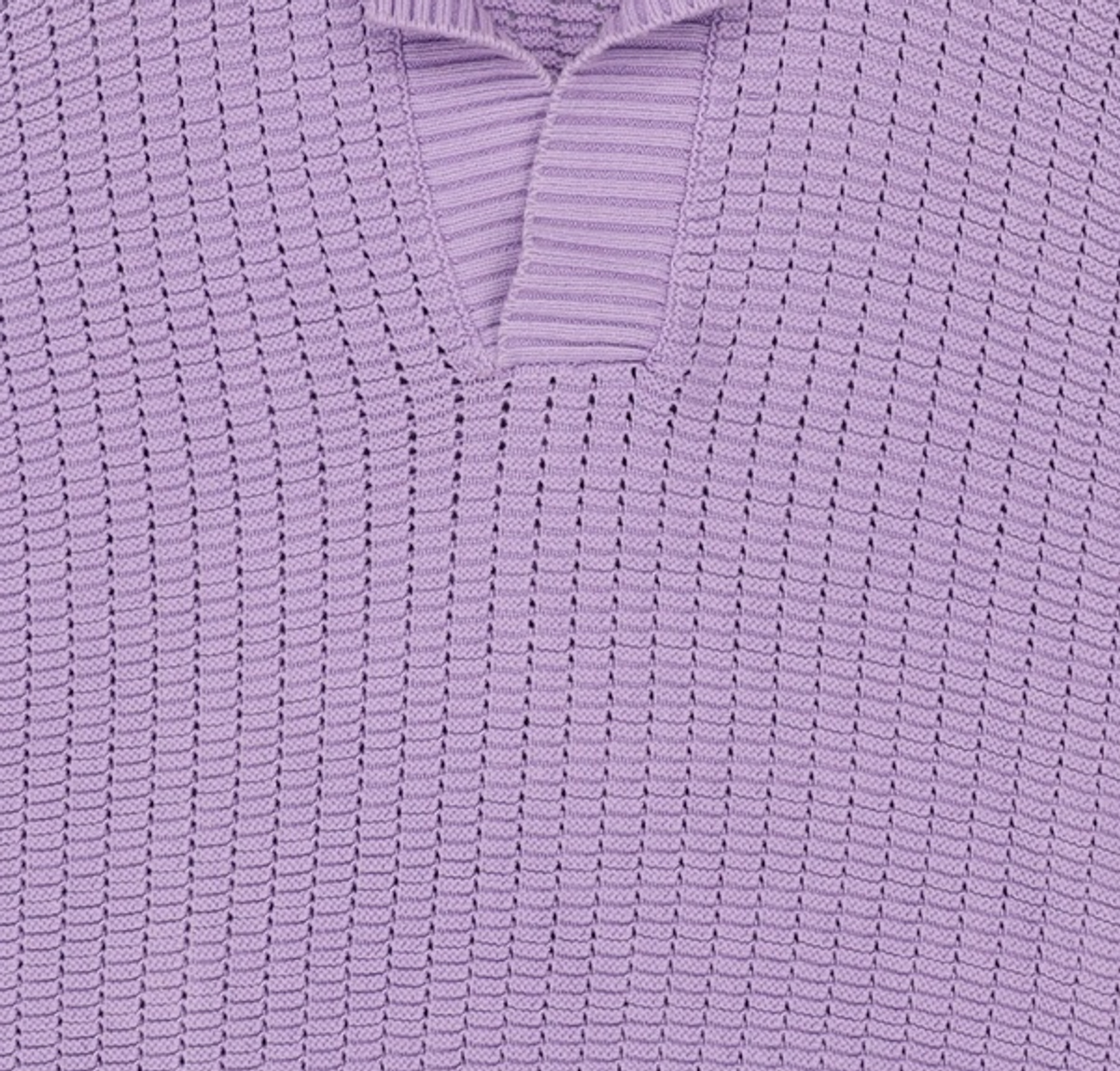 마틴플랜(MARTIN PLAN) Lilac Half Knit Shirts - PURPLE 105