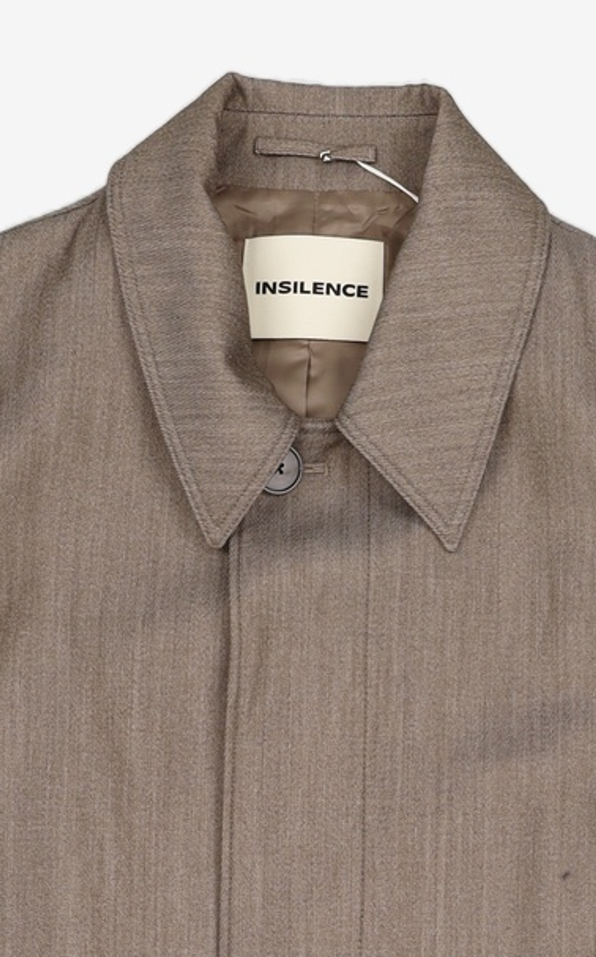 인사일런스(INSILENCE) 백 플랩 발마칸 코트 MELANGE BROWN M
