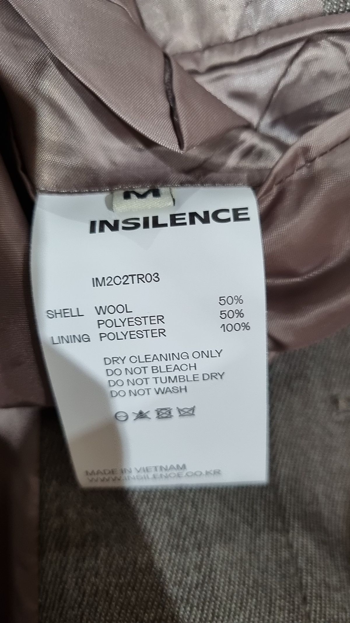 인사일런스(INSILENCE) 백 플랩 발마칸 코트 MELANGE BROWN M