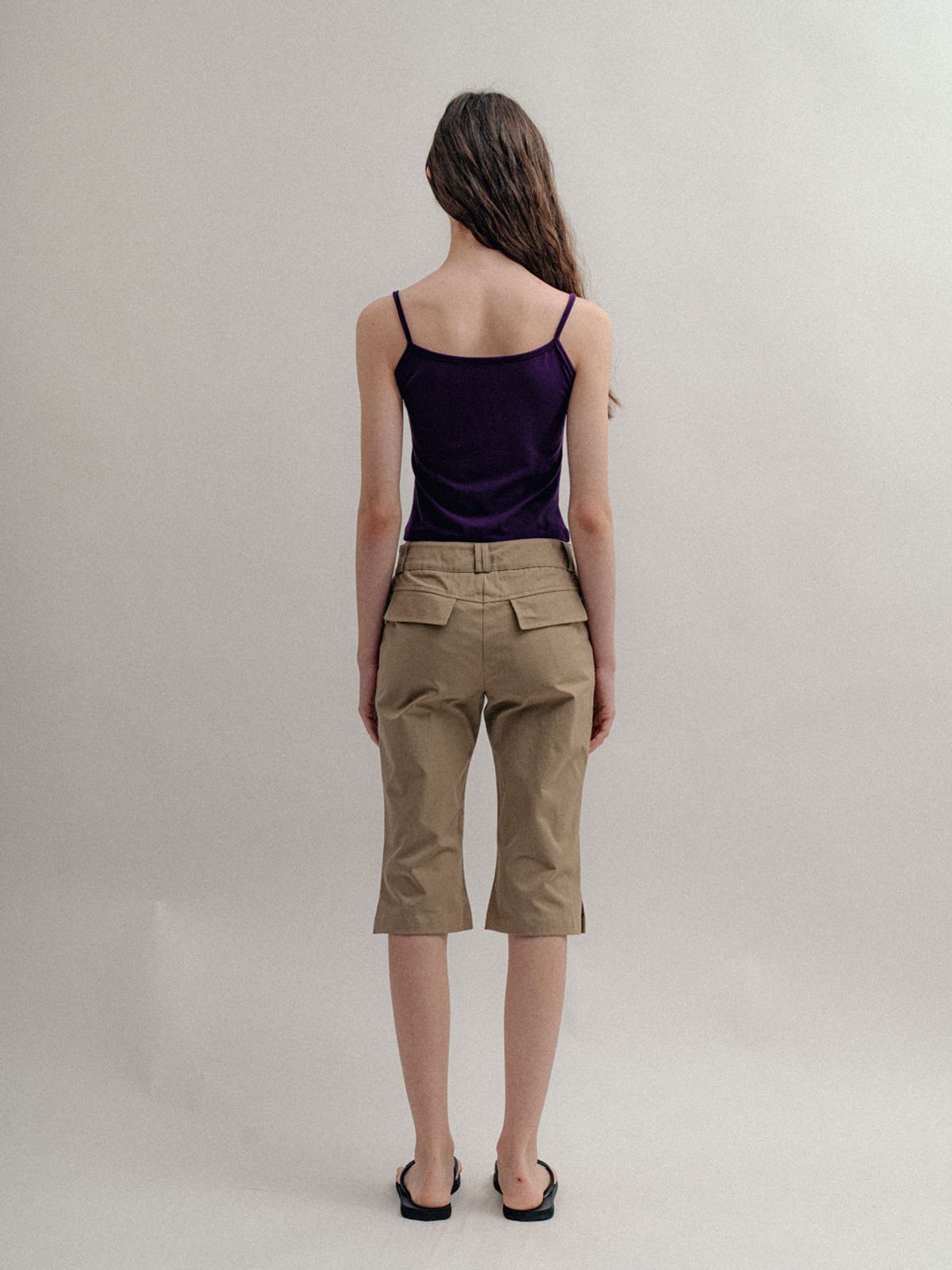 비수스(VISUS) Cotton Capri Pants_Beige