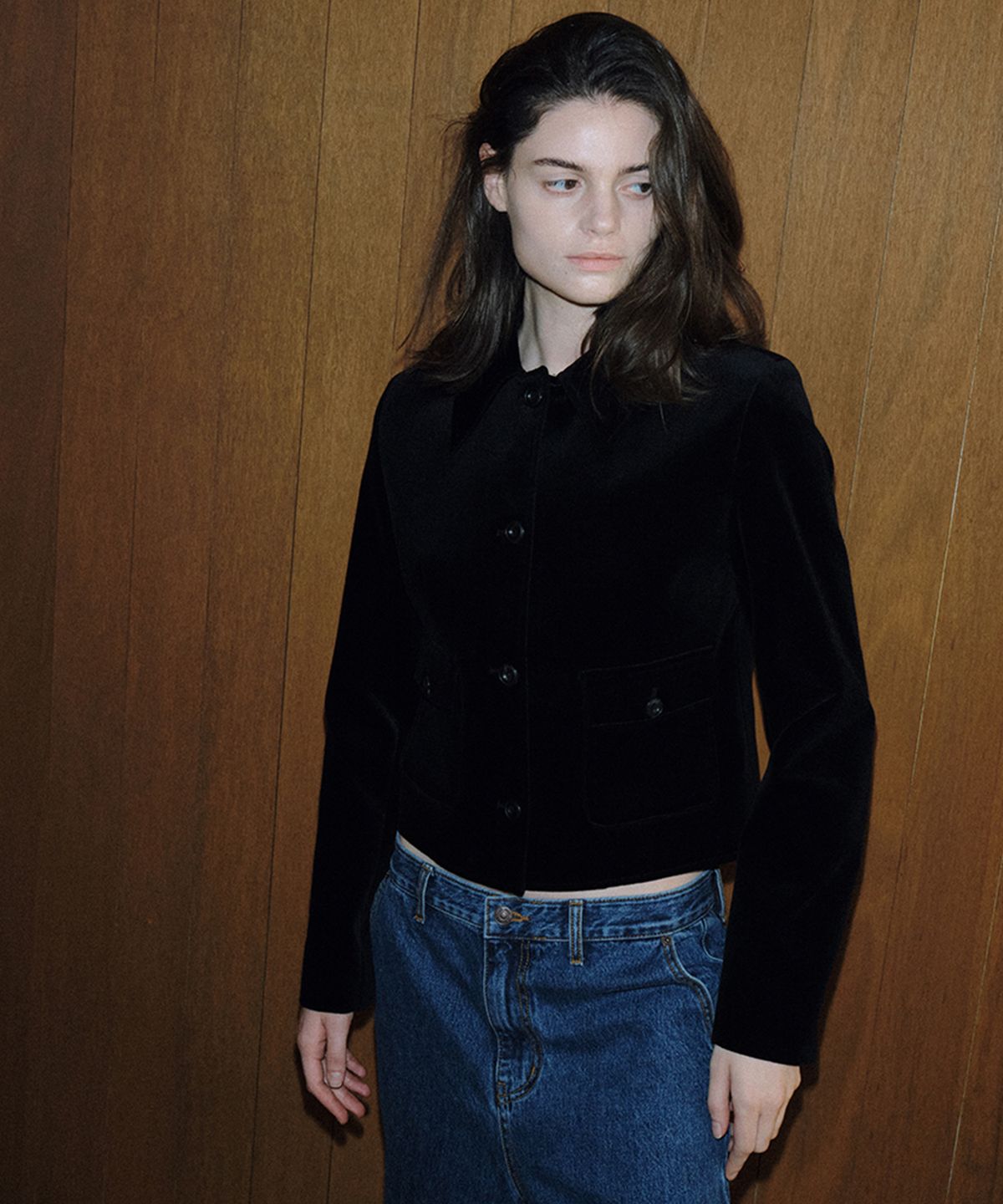 108파운드(108POUND) Hour Velvet Jacket_Black
