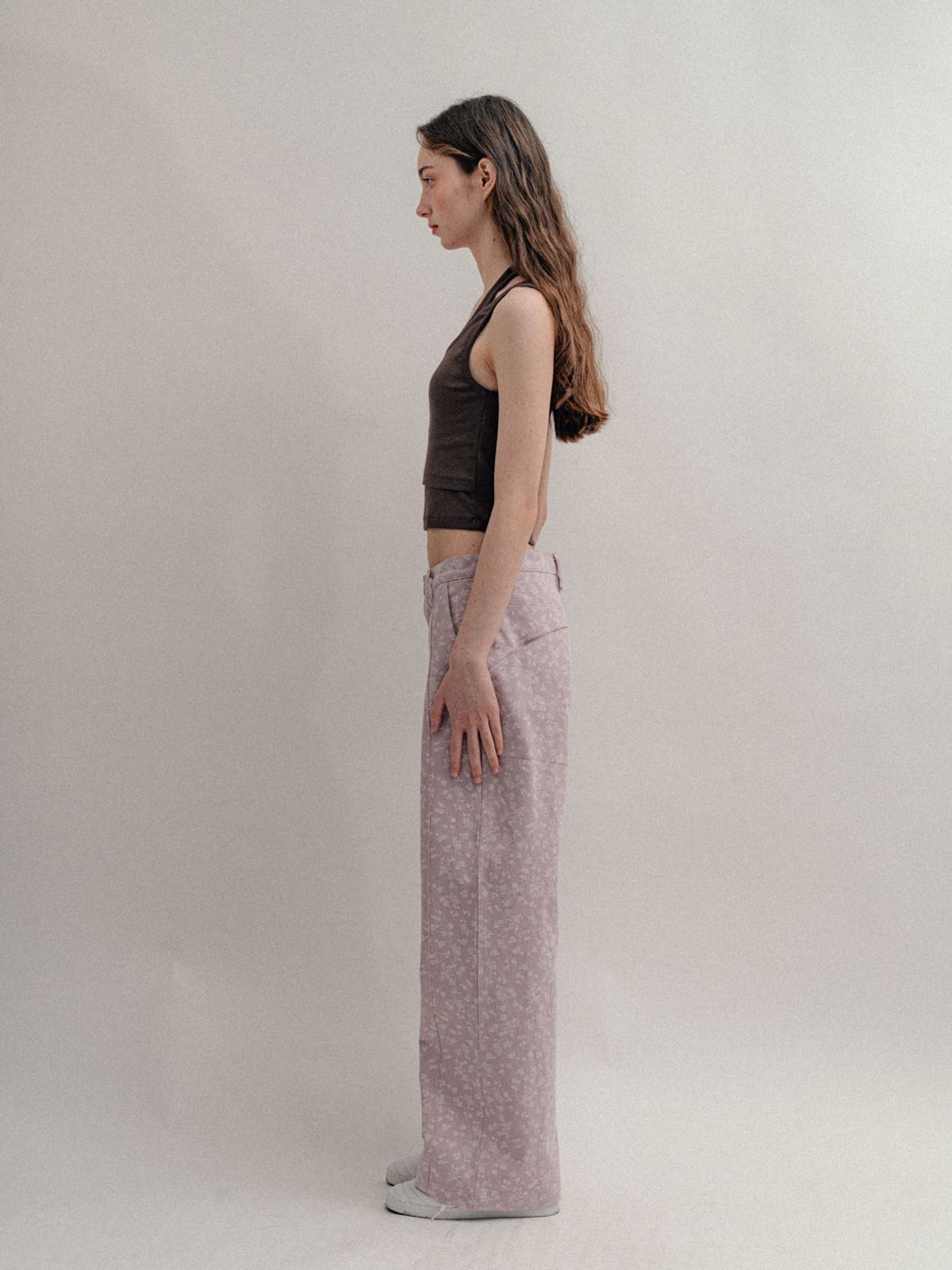 비수스(VISUS) Flower Cotton Pants_Pink