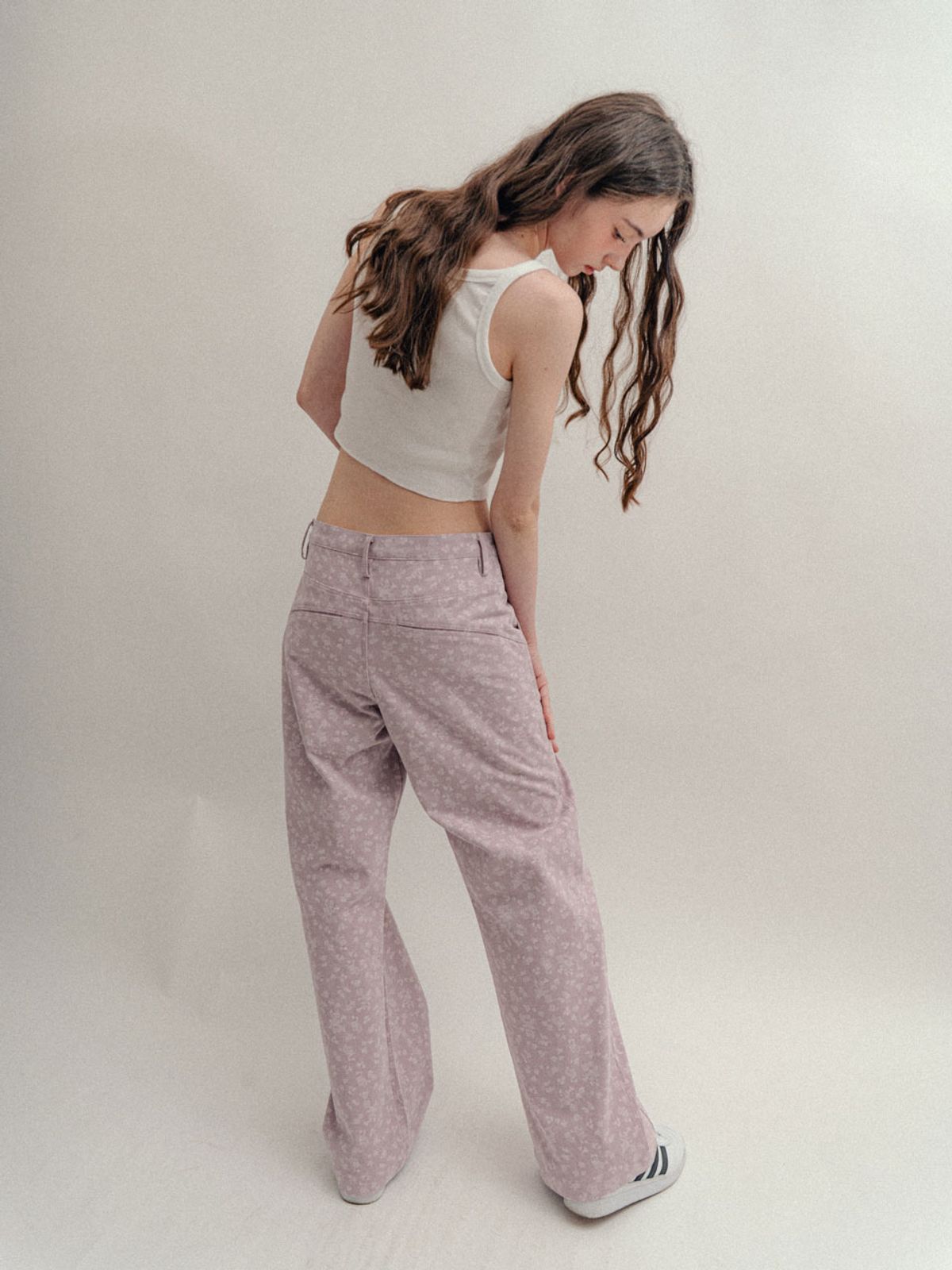 비수스(VISUS) Flower Cotton Pants_Pink