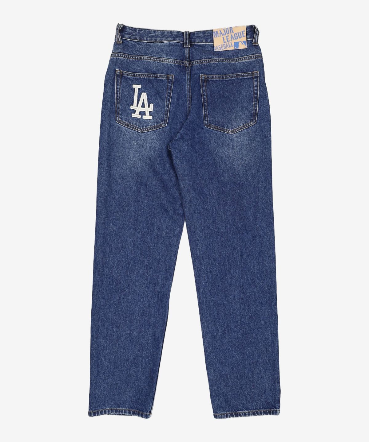 엠엘비(MLB) (M) 와이드 포켓로고 데님팬츠 LA (DARK BLUE) XXL