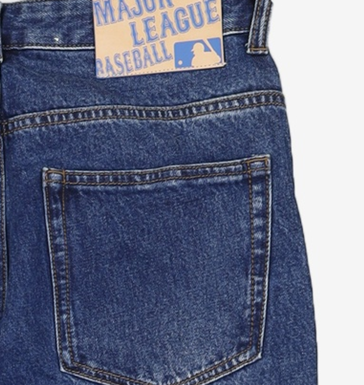 엠엘비(MLB) (M) 와이드 포켓로고 데님팬츠 LA (DARK BLUE) XXL