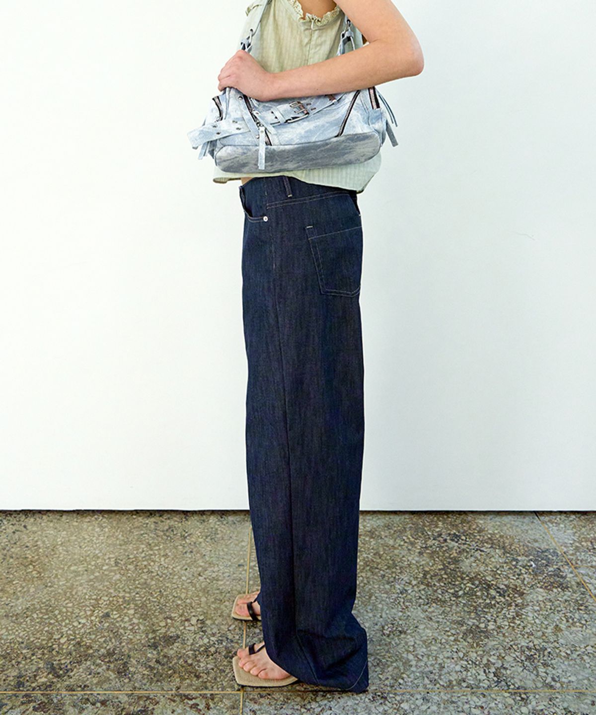 위메농(OUI MAIS NON) Plain denim pants
