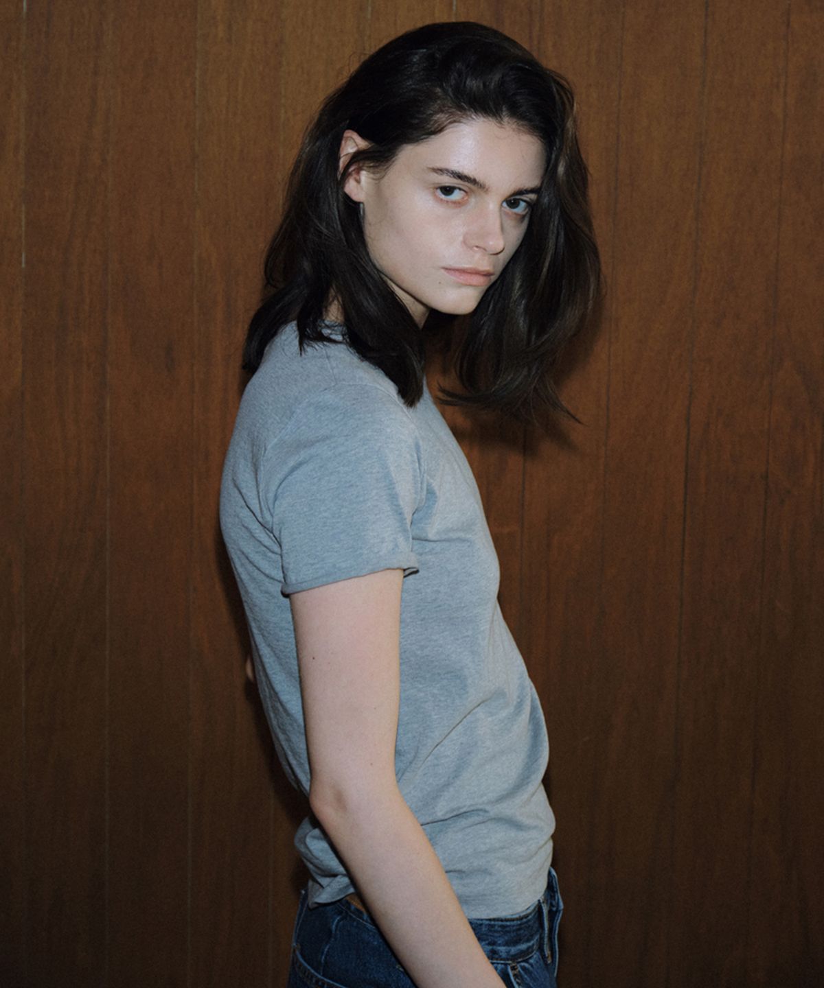 108파운드(108POUND) Cutting Round Tee_Melange Gray