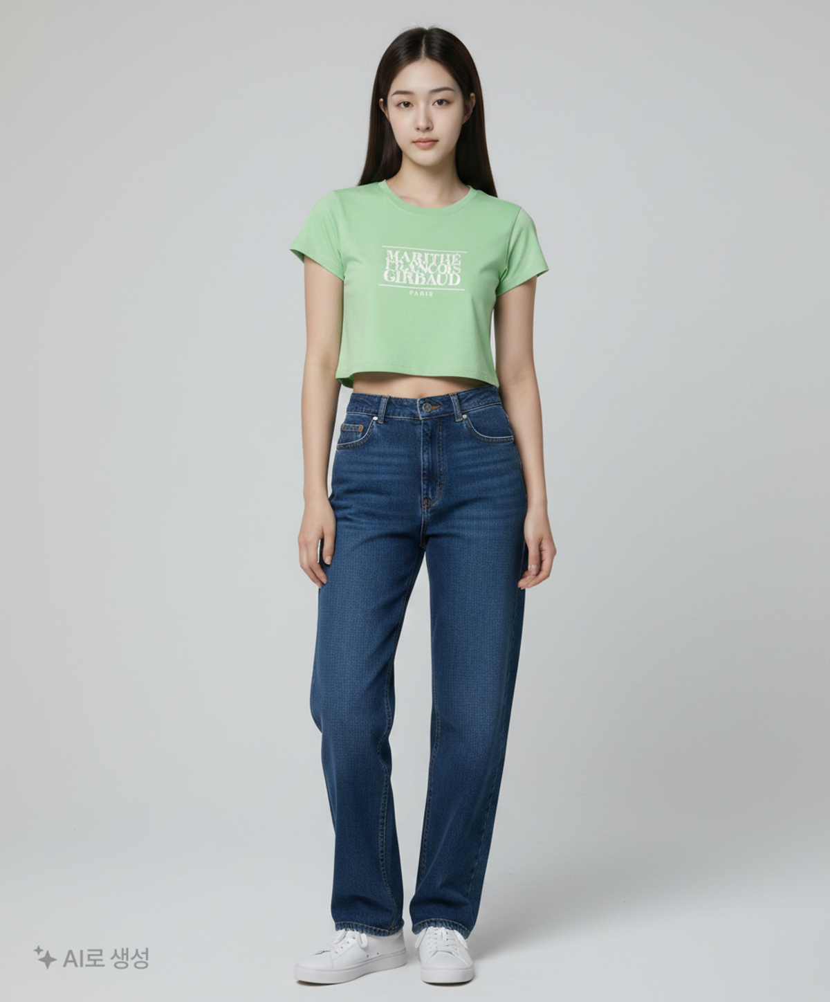 마리떼 프랑소와 저버(MARITHÉ + FRANҪOIS GIRBAUD) W CLASSIC LOGO CROP TEE sky blue S