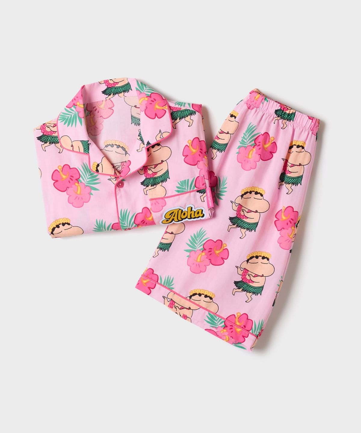 스파오 키즈(SPAO KIDS) [키즈] (짱구) 반팔 파자마(Pink)_SPPPG37KU4