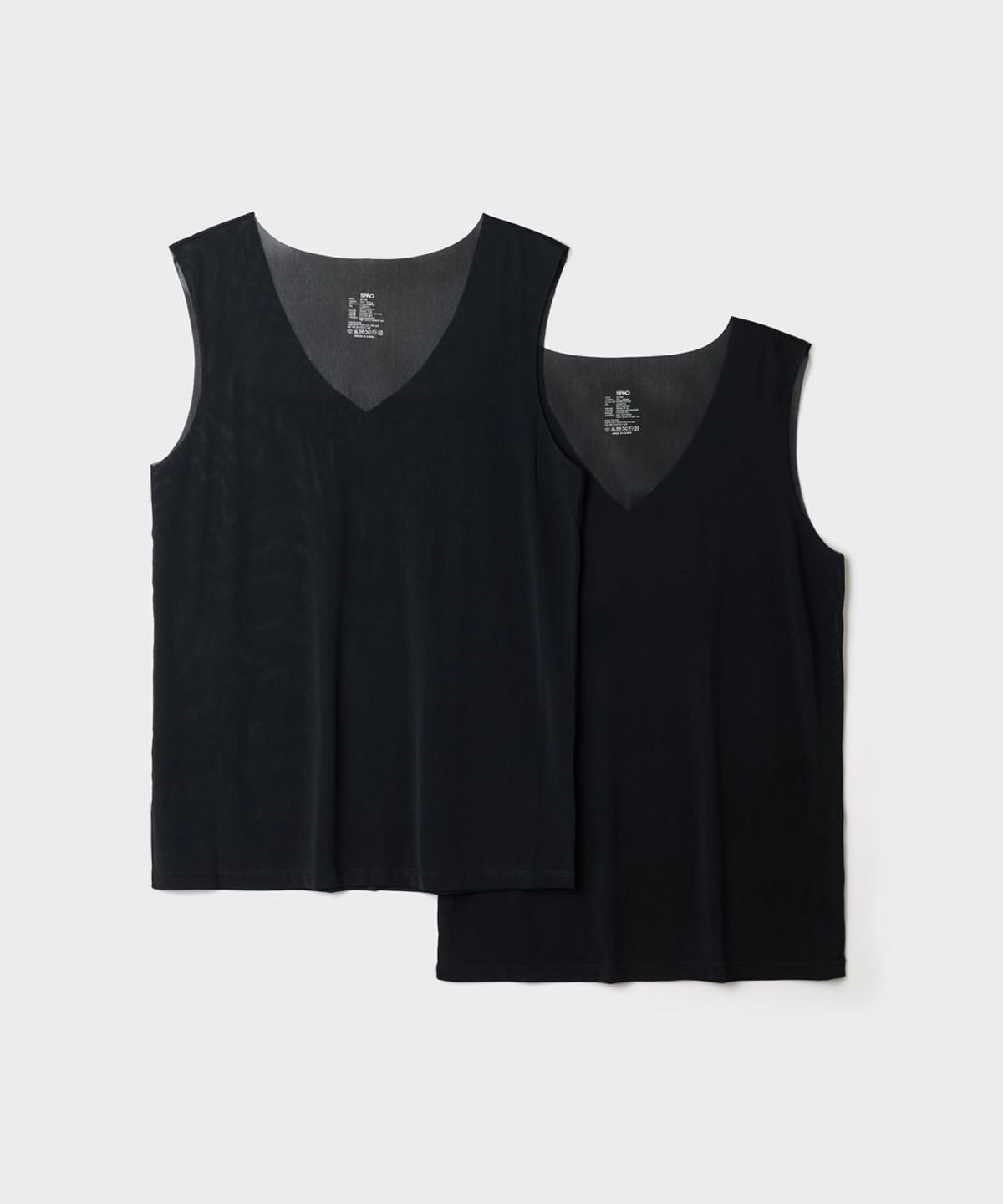 스파오(SPAO) [2PACK] [COMFORT] 남성 심리스 브이넥 민소매_SPMRGA9A22