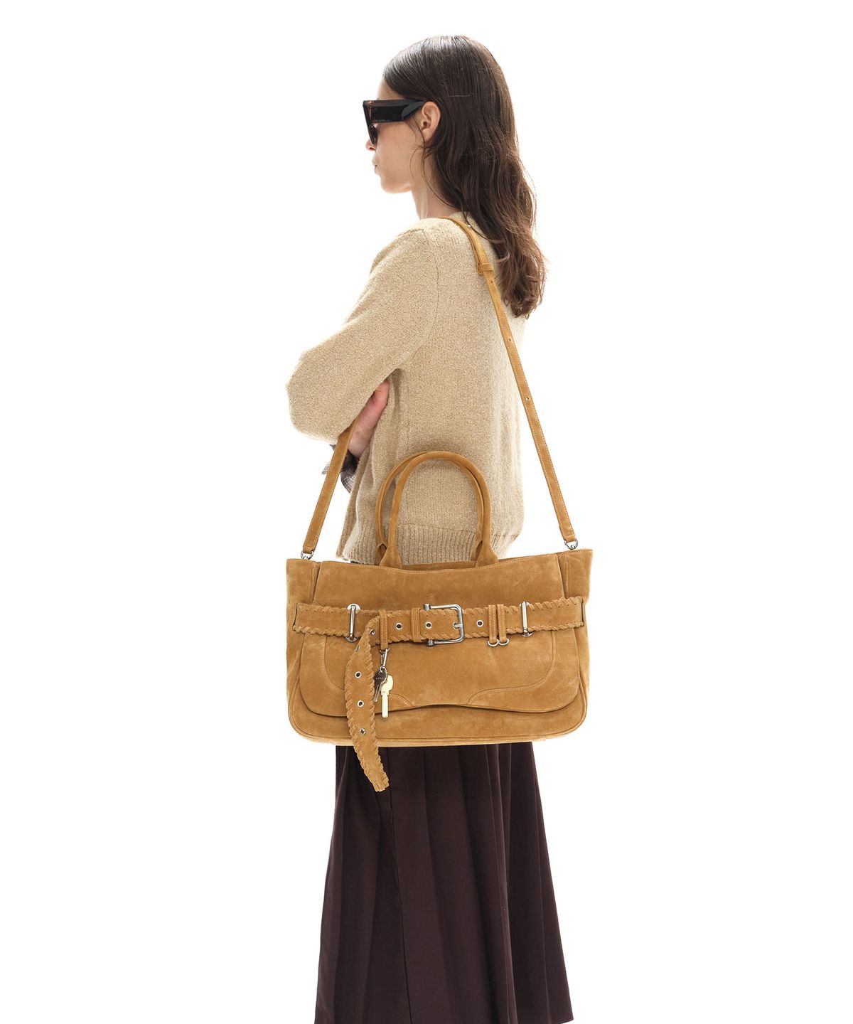 오소이(OSOI) TOTE BROCLE [TOFFEE FRINGE]
