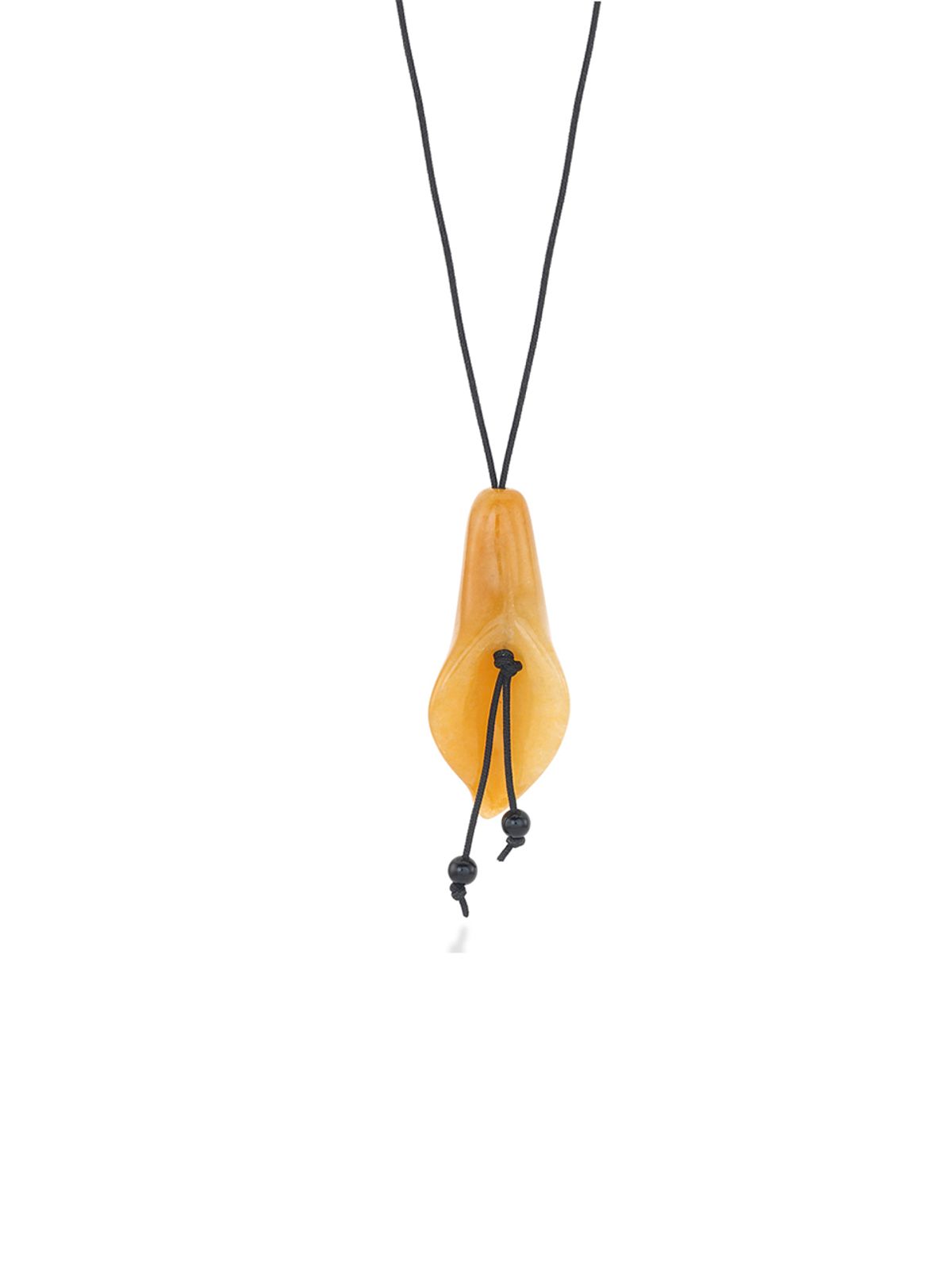데누(DENU) Mano Fragment necklace [Yellow brown]