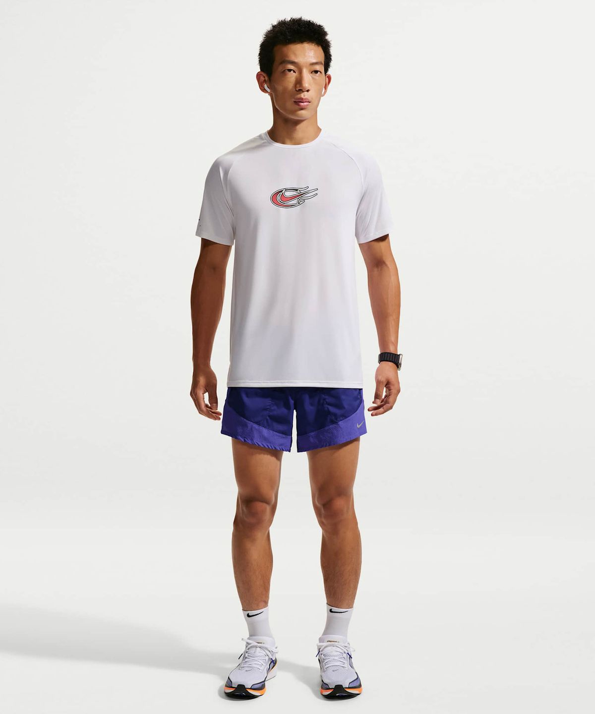 나이키(NIKE) 스트라이드 드라이 핏 ADV 반소매 러닝 탑 M - 화이트 / IO1418-100