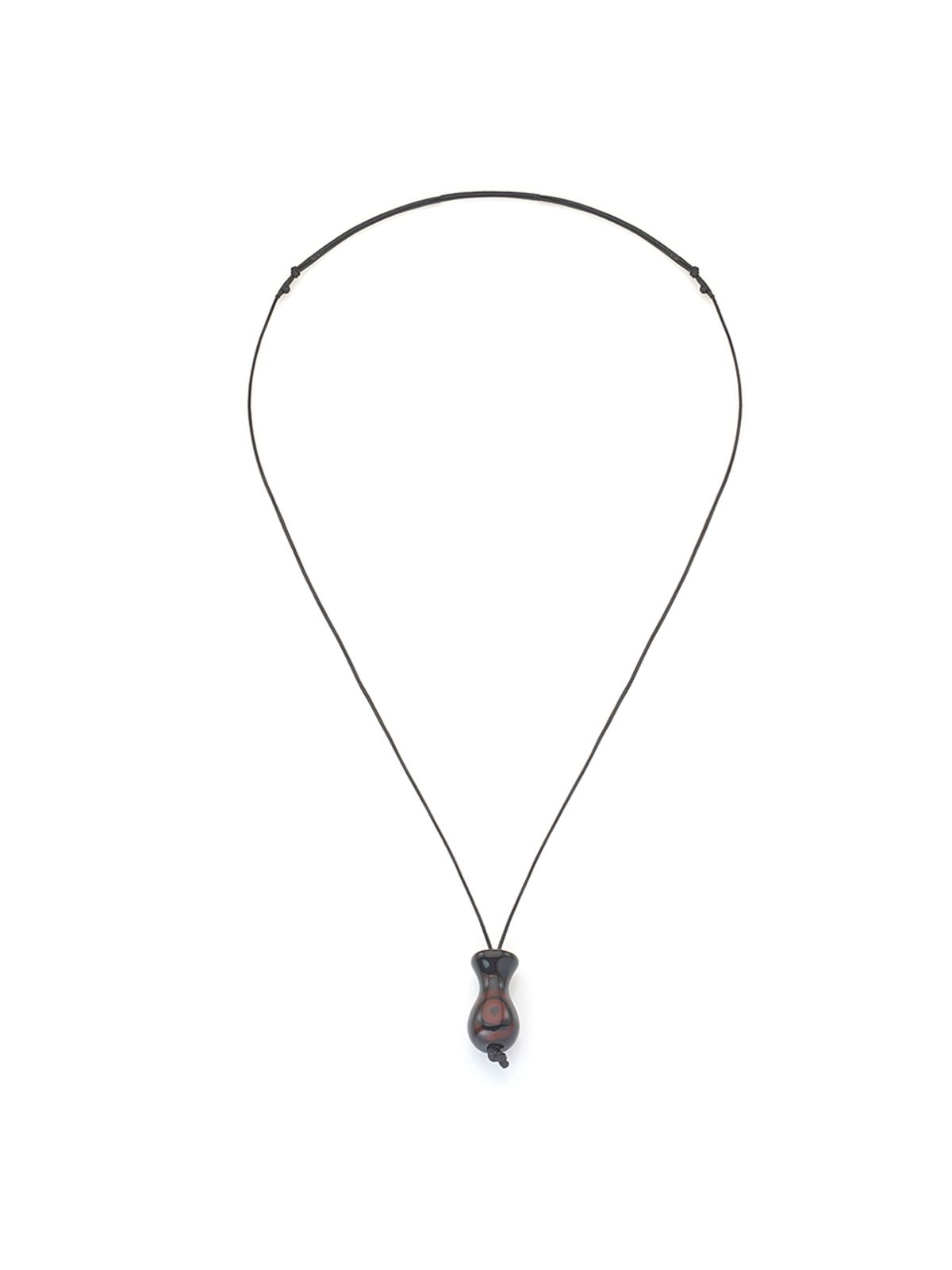 데누(DENU) Brown Agate Calabash necklace [Brown]