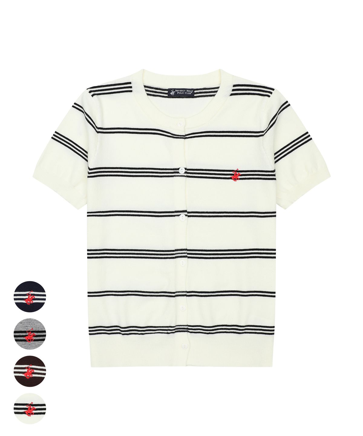비버리힐스 폴로클럽(BHPOLOCLUB) 여성 썸머 데일리 스트라이프 가디건 4Color TK108