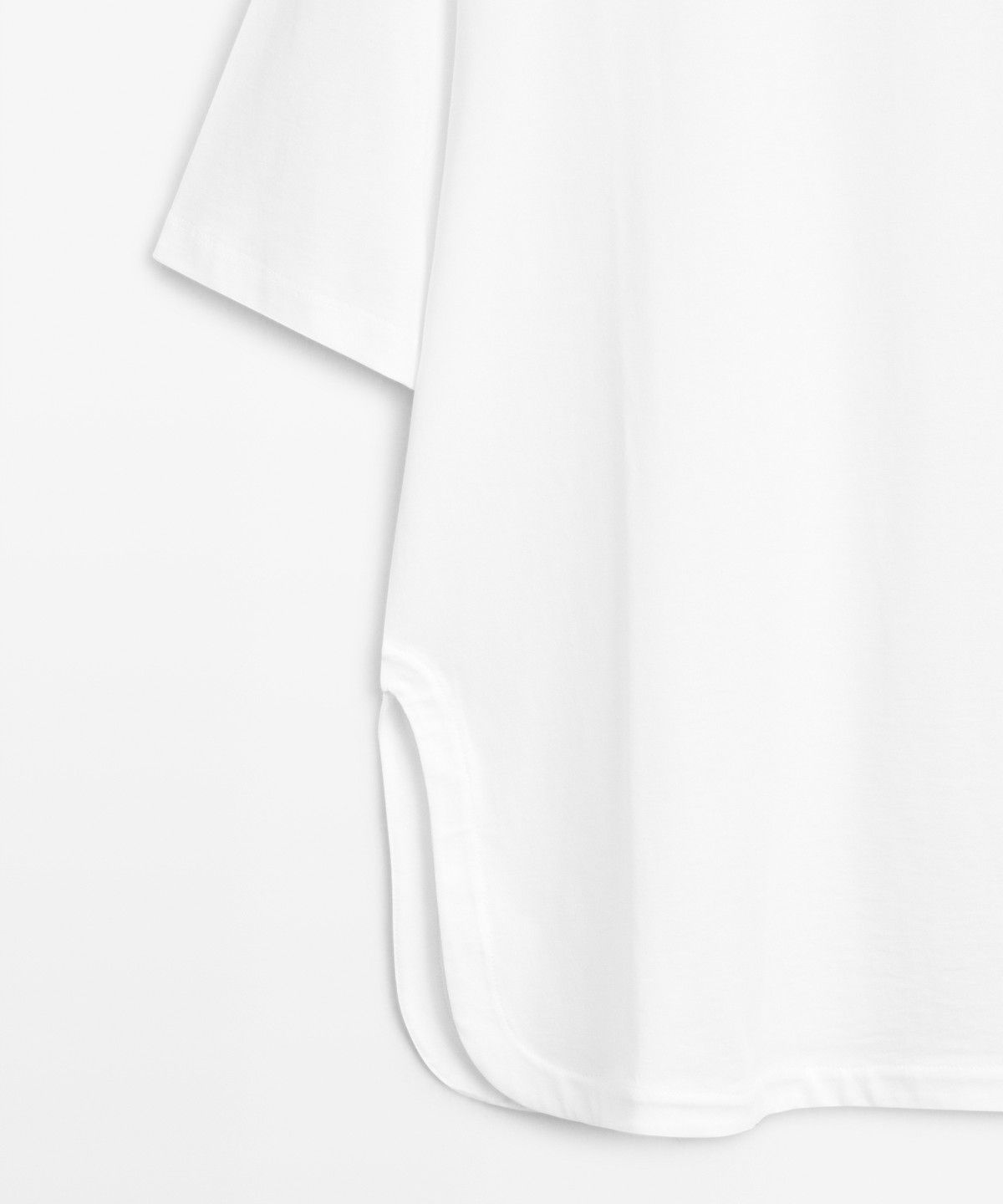 마시모두띠(MASSIMO DUTTI) 100% 코튼 플루이드 티셔츠