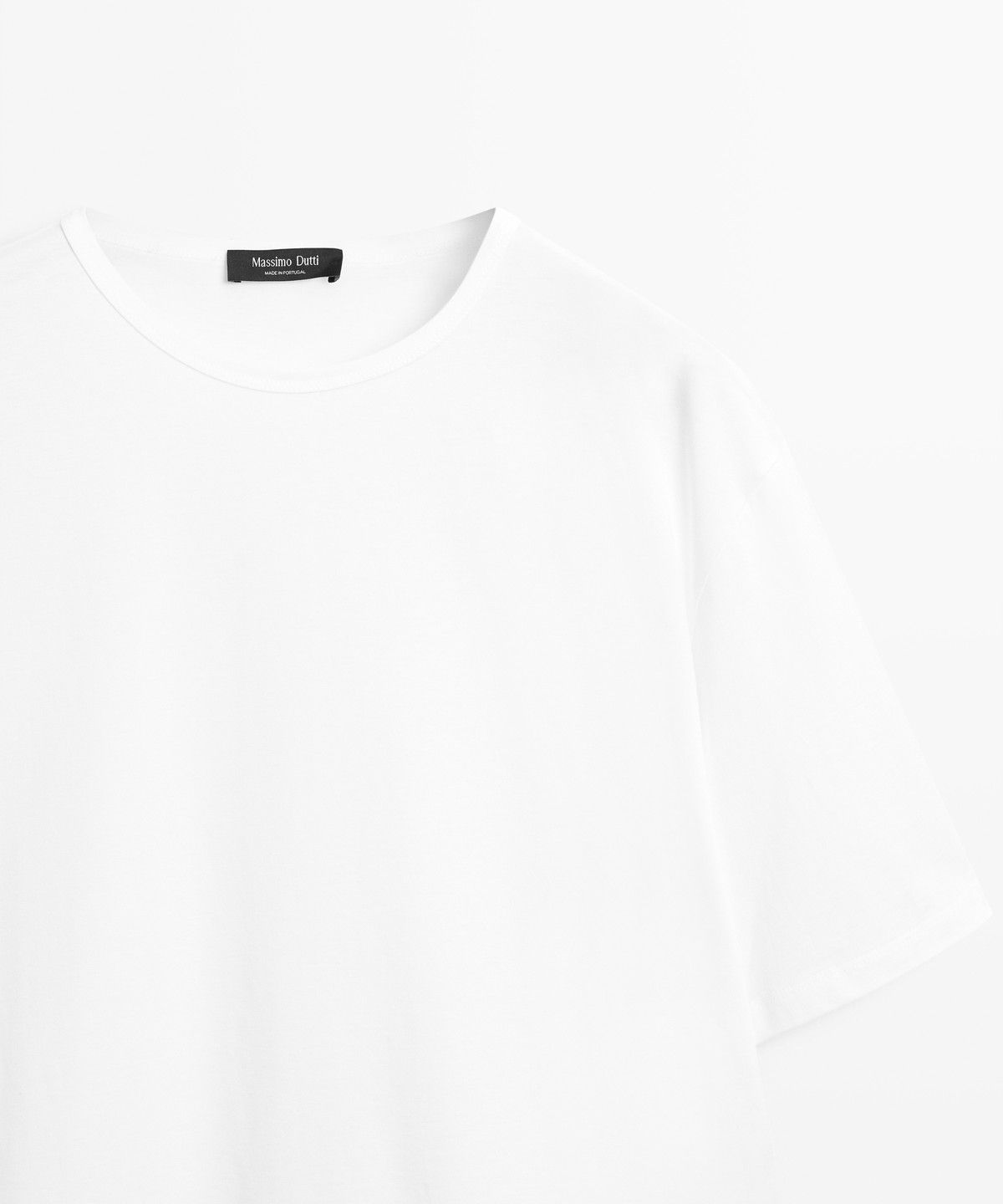 마시모두띠(MASSIMO DUTTI) 100% 코튼 플루이드 티셔츠