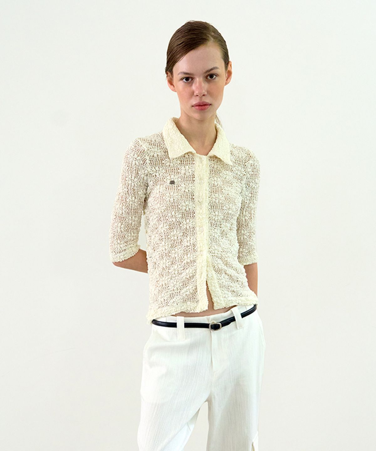 위메농(OUI MAIS NON) Vika flower cardigan