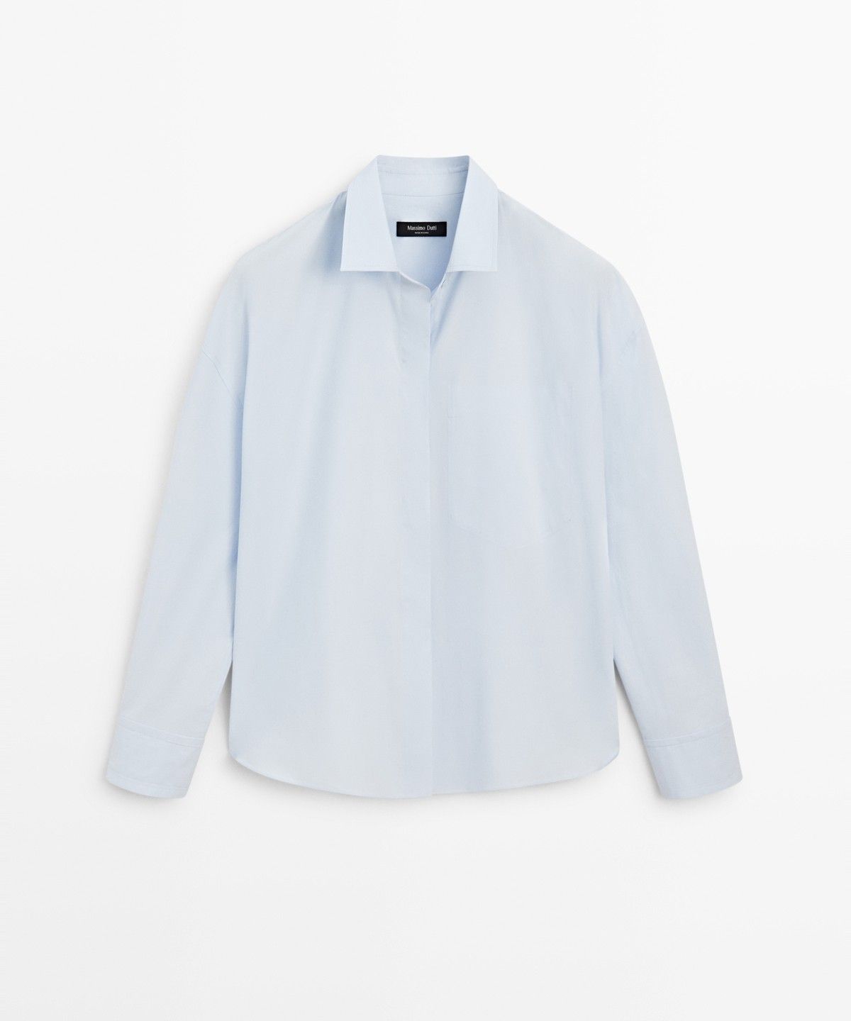 마시모두띠(MASSIMO DUTTI) 100% 코튼 셔츠 포켓 디테일