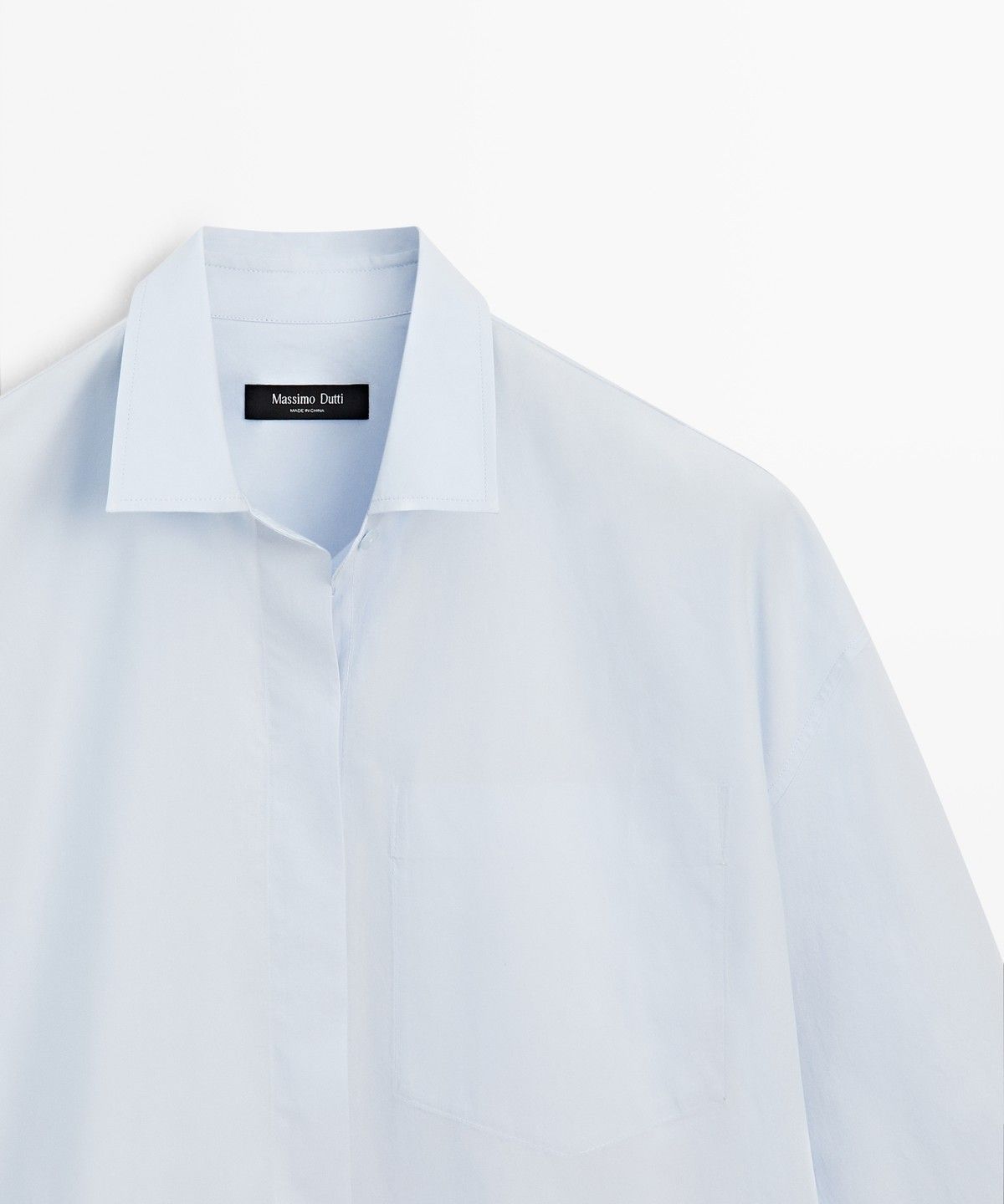 마시모두띠(MASSIMO DUTTI) 100% 코튼 셔츠 포켓 디테일