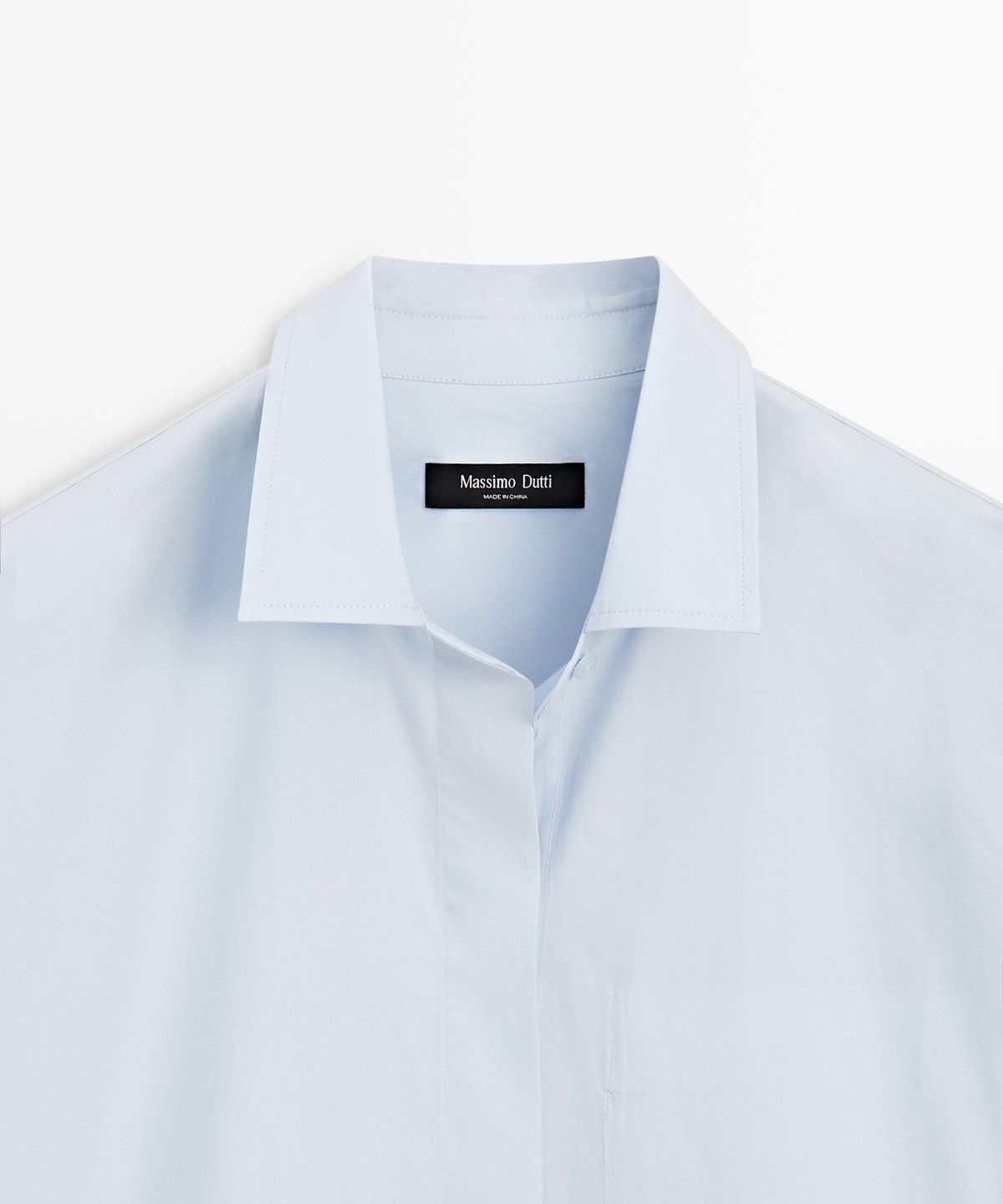마시모두띠(MASSIMO DUTTI) 100% 코튼 셔츠 포켓 디테일