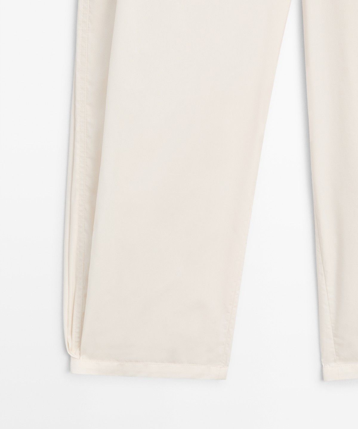 마시모두띠(MASSIMO DUTTI) 코튼 블렌드 타이 디테일 팬츠