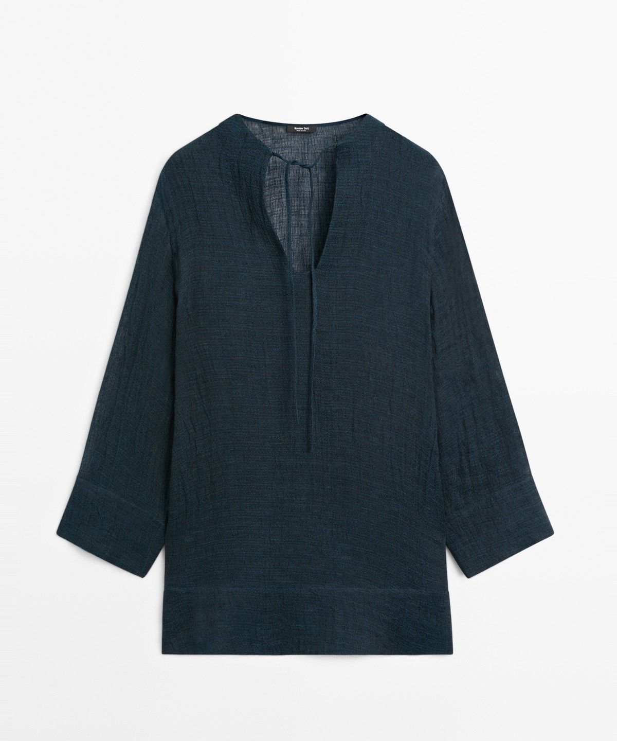 마시모두띠(MASSIMO DUTTI) 100% 린넨 플루이드 미니 드레스