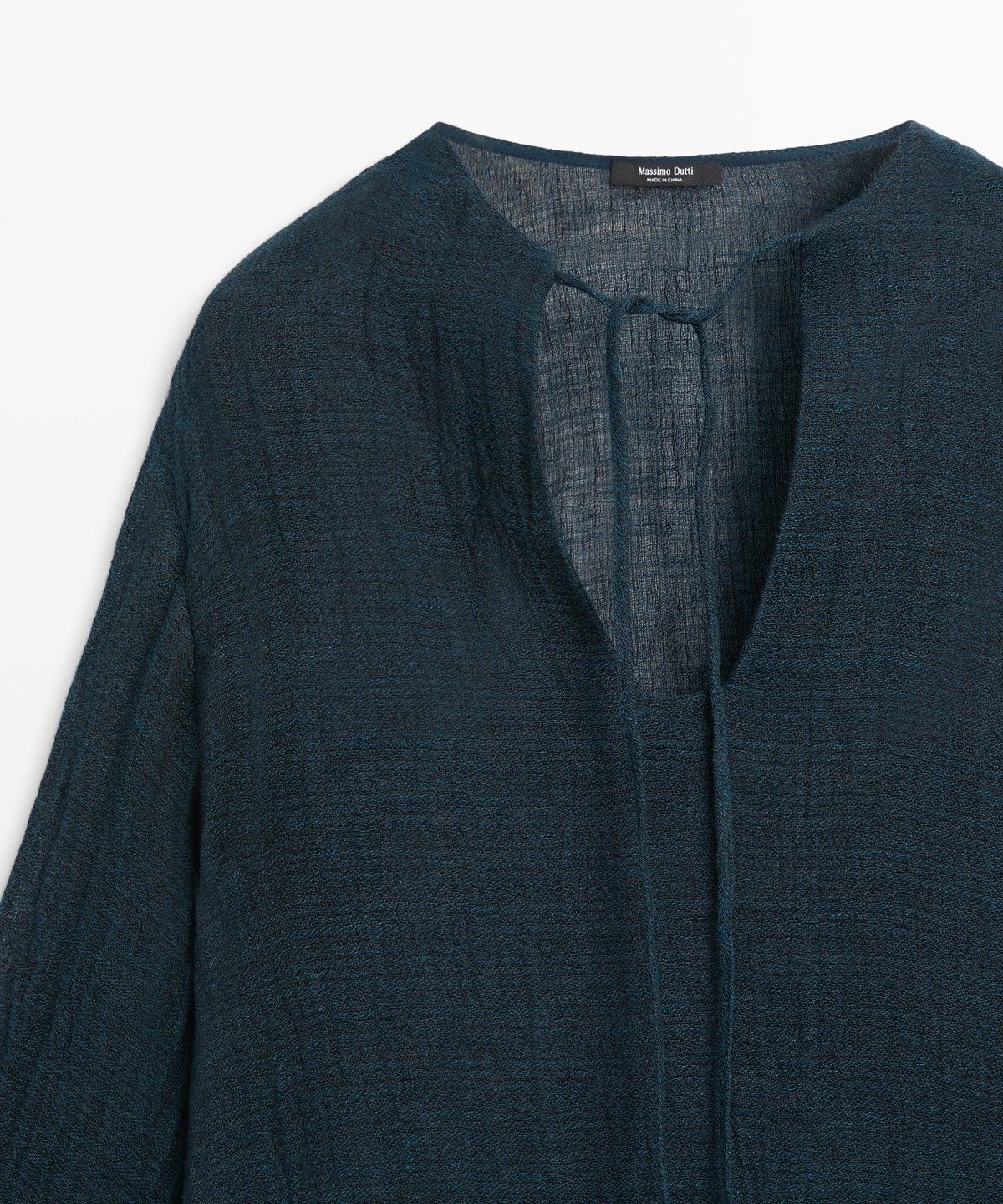 마시모두띠(MASSIMO DUTTI) 100% 린넨 플루이드 미니 드레스