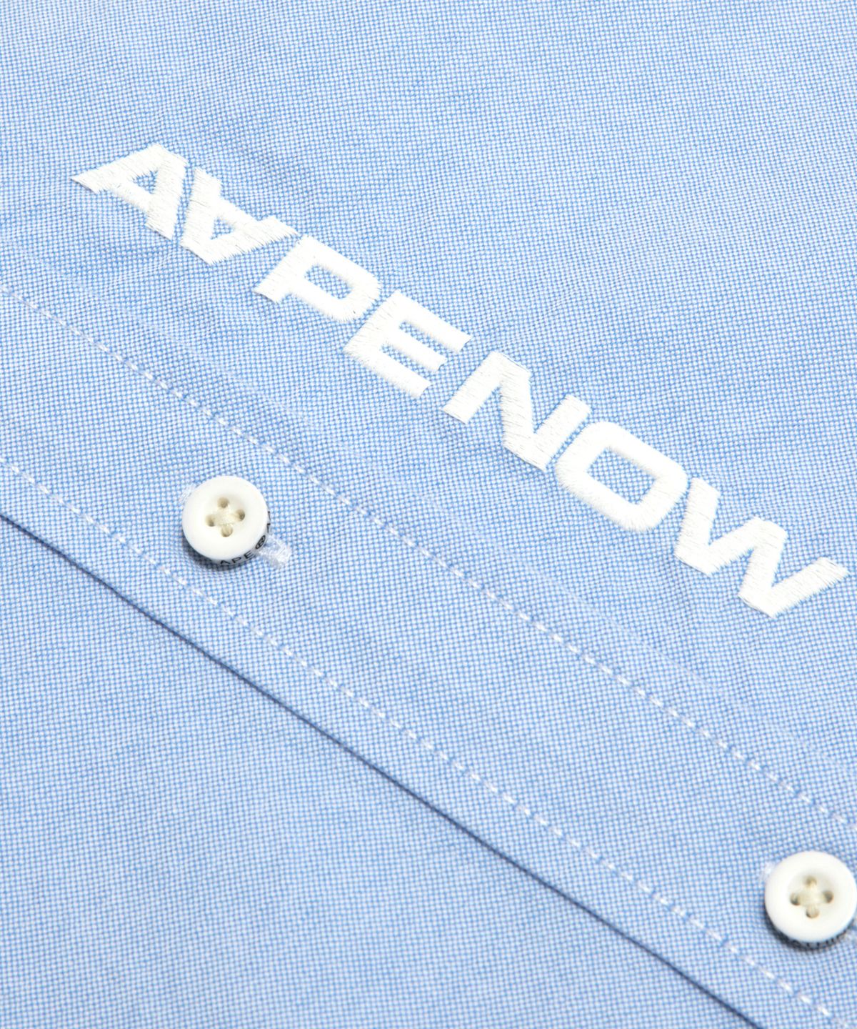 에이프(AAPE) AAPE NOW 문페이스 숏 슬리브 셔츠 스카이블루 / AAPSRM8559XXQBLX