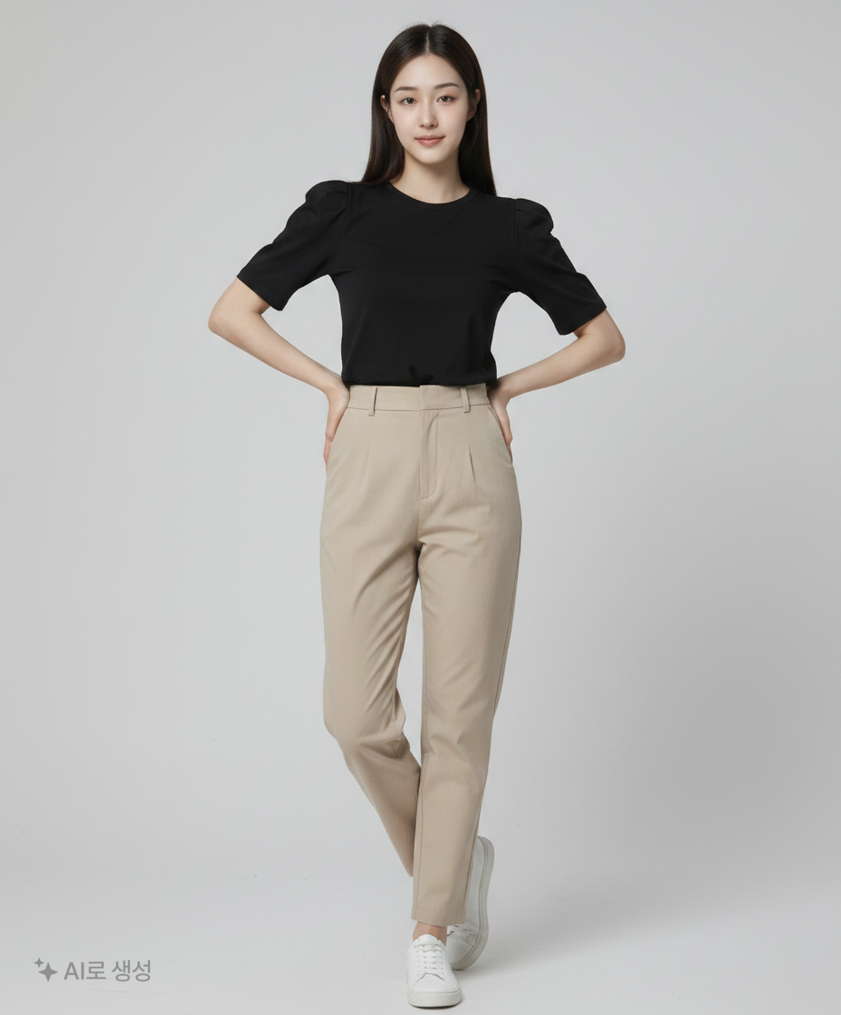 비뮤즈맨션(BEMUSE MANSION) Curved short sleeve tee - Black FREE