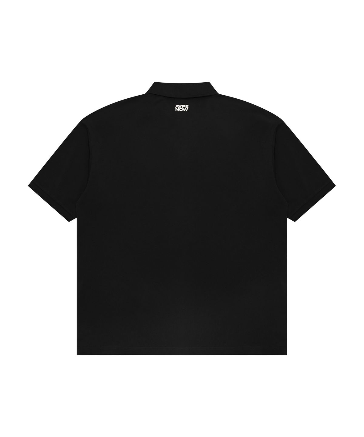 에이프(AAPE) AAPENOW 문페이스 로고 폴로 티셔츠 블랙 / AAPPOM1813XXQBKX