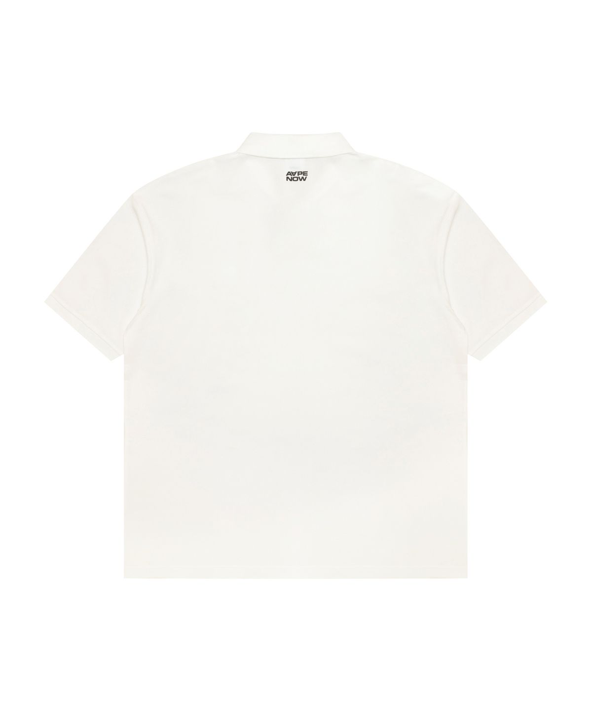 에이프(AAPE) AAPENOW 문페이스 로고 폴로 티셔츠 화이트 / AAPPOM1813XXQWHX