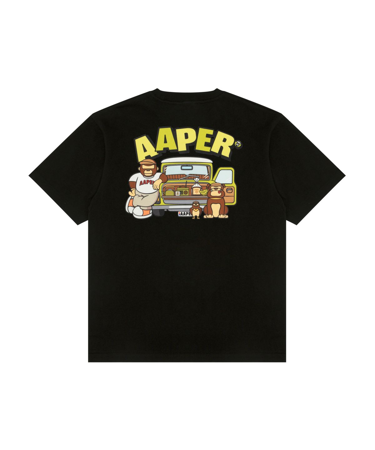에이프(AAPE) AAPER 그래픽 티셔츠 블랙 / AAPTEM1827XXQBKX