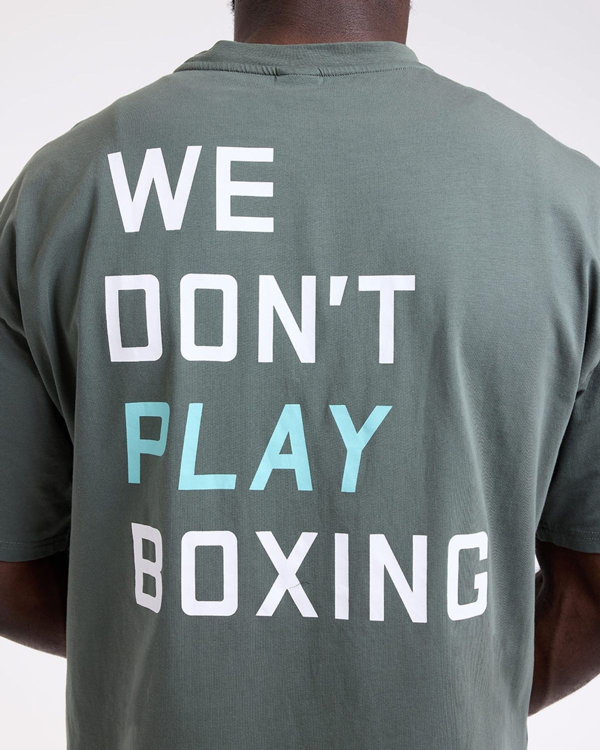 복스로(BOXRAW) We Dont Play Boxing 오버사이즈 티셔츠 - 남성 M BXRW-U-WDPBT [그린]