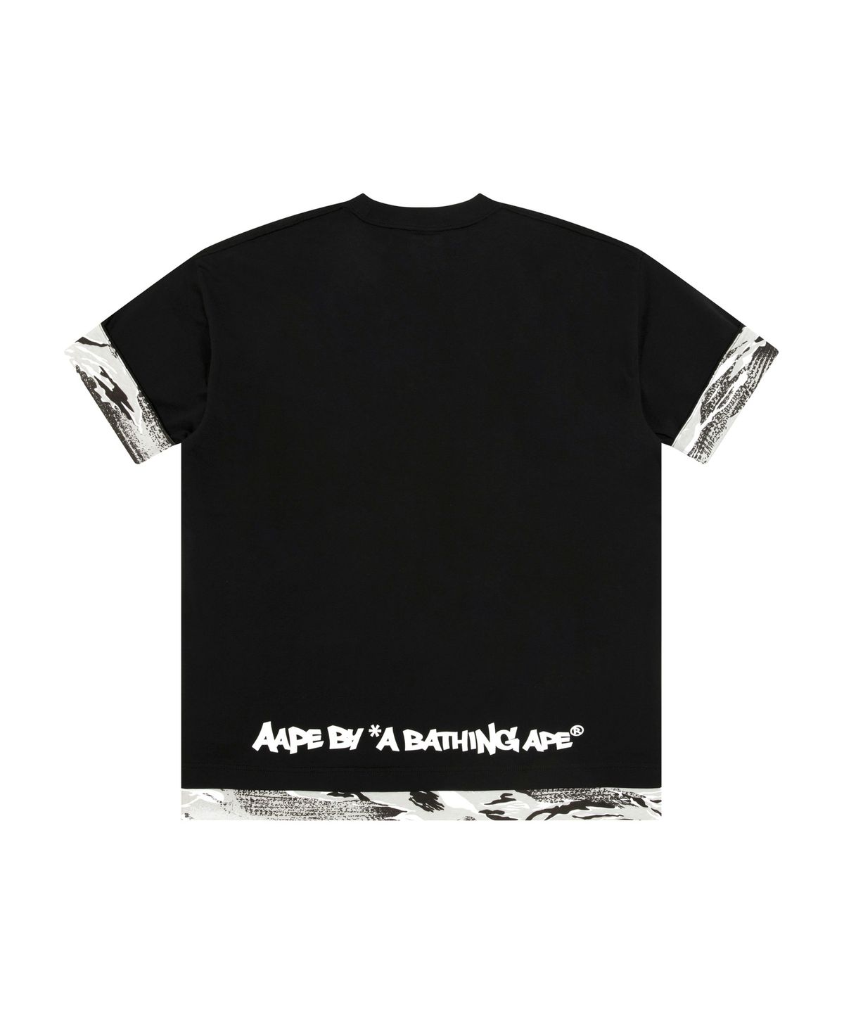 에이프(AAPE) 문페이스 티셔츠 블랙 / AAPTEM1877XXQBKX