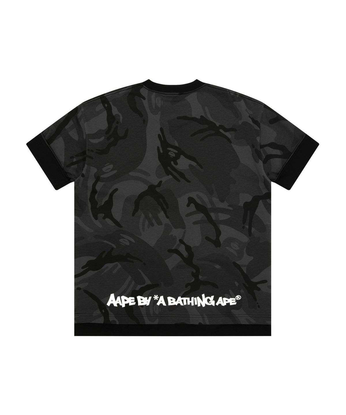 에이프(AAPE) 문페이스 티셔츠 블랙 멀티 / AAPTEM1877XAQBKZ