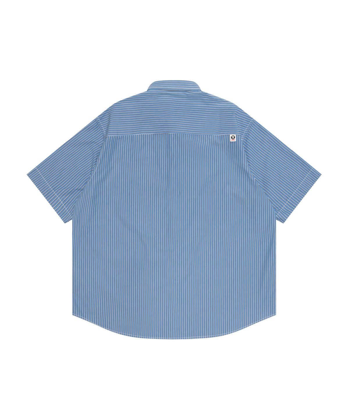 에이프(AAPE) AAPE NOW 문페이스 숏 슬리브 셔츠 블루 / AAPSRM8561XAQBLA