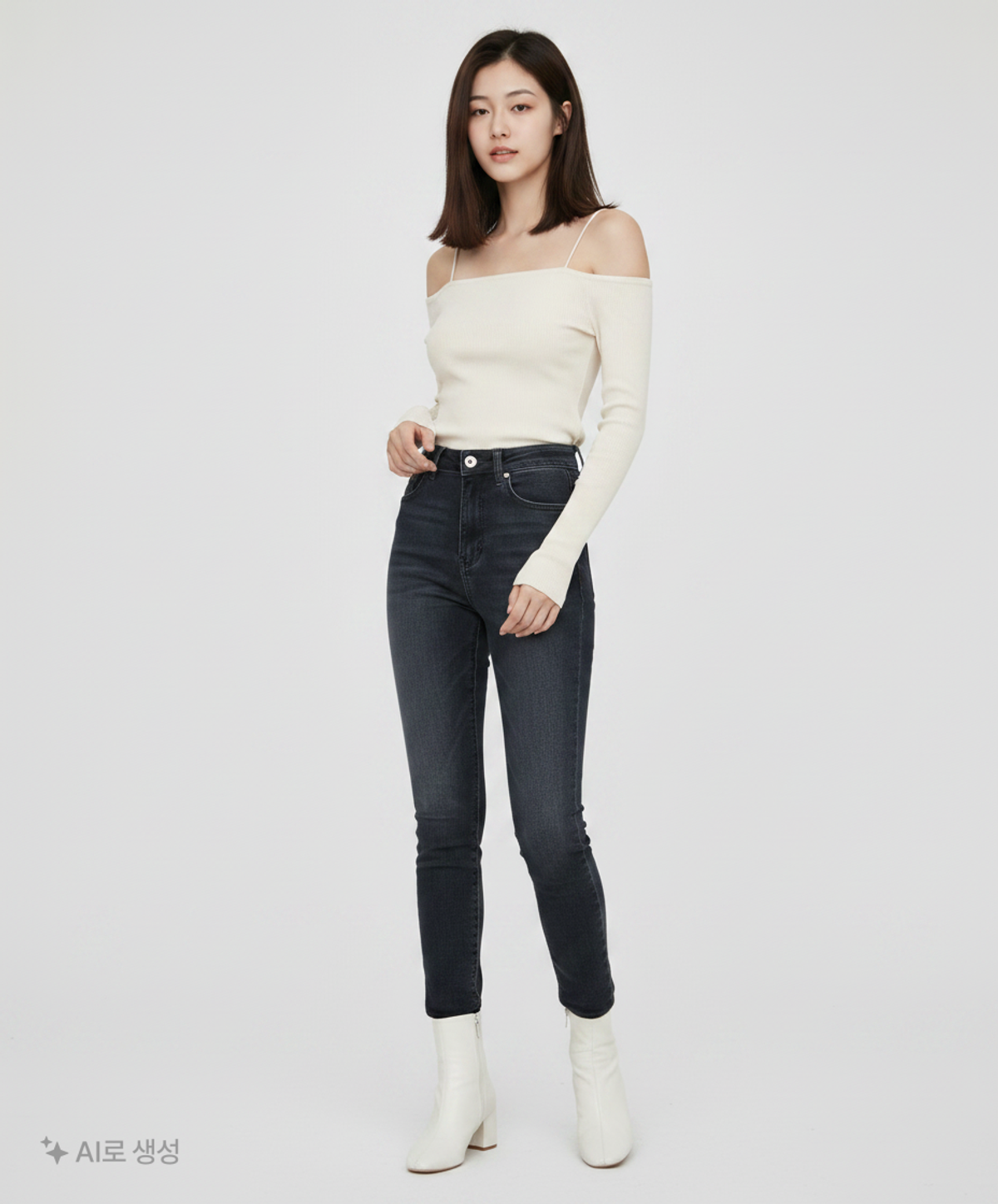 다이애그널(DIAGONAL) OFF SHOULDER STRAP KNIT (ivory) FREE