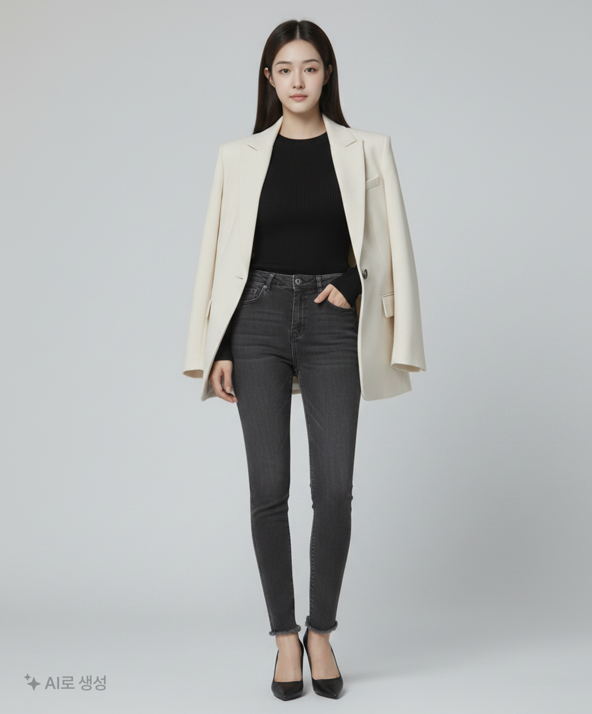 망고(MANGO) 청/데님 팬츠 36