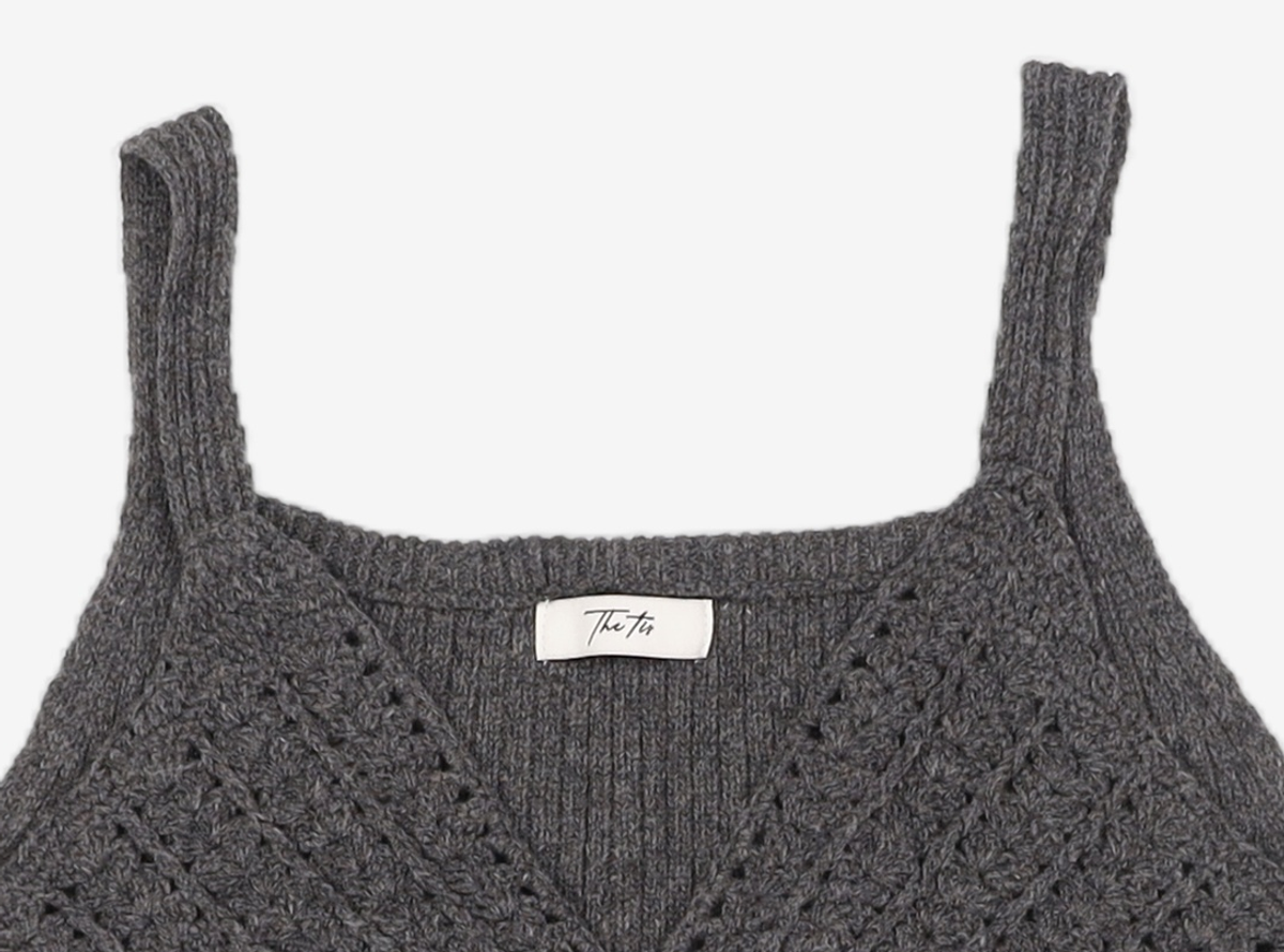더티스(THETIS) WOOL HAND BUTTERFLY CROP BUSTLER KNIT_TT3W310CH FREE