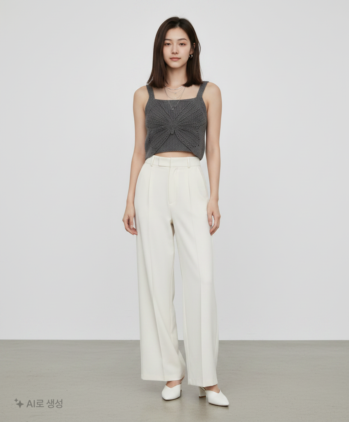 더티스(THETIS) WOOL HAND BUTTERFLY CROP BUSTLER KNIT_TT3W310CH FREE