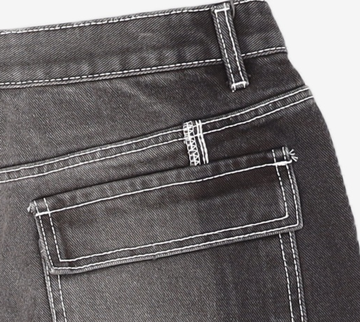 노매뉴얼(NOMANUAL) PANELD DENIM SHORTS - CHARCOAL L